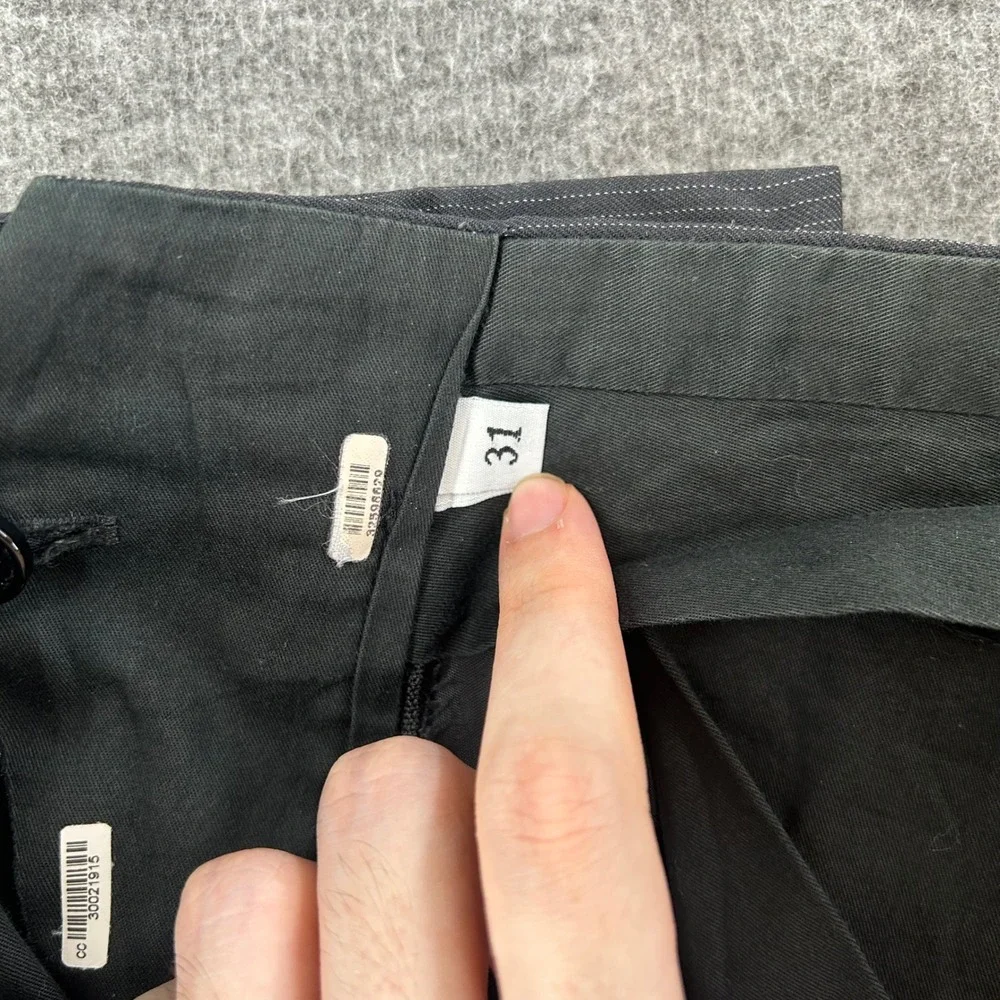 Ralph Lauren Black Label Mens 31 Wool Pinstripe Trousers Italy Grey Fits 30x30.5